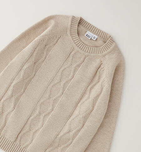 Pullover da bambino BEIGE MELANGE-8965