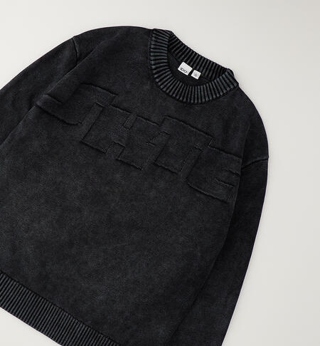 Pullover da ragazzo NERO-0658