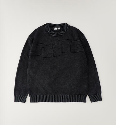 Pullover da ragazzo NERO-0658
