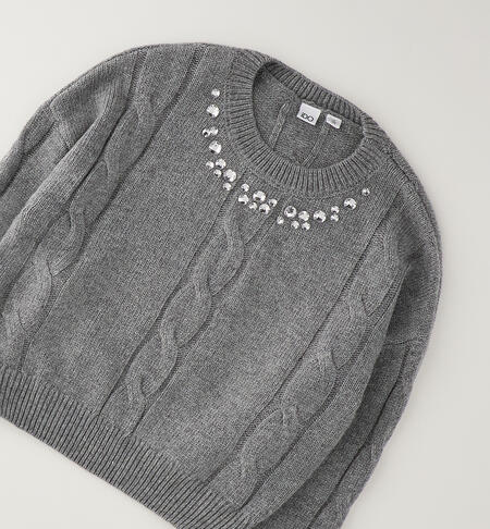 Pullover ragazza iDO GRIGIO MELANGE-8970