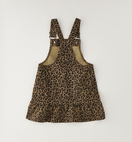 Salopette bambina leopardata MARRONE-MARRONE-6CDS