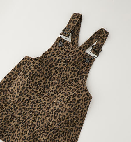 Salopette bambina leopardata MARRONE-MARRONE-6CDS