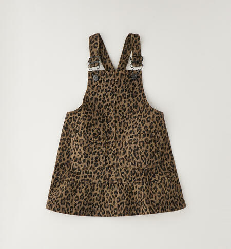 Salopette bambina leopardata MARRONE-MARRONE-6CDS