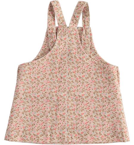 Cotton baby girl dungarees from 1 to 24 months iDO BEIGE-ROSA-6UB4