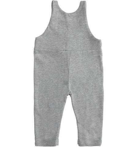 Cotton baby boy dungarees from 1 to 24 months iDO GRIGIO MELANGE-8992