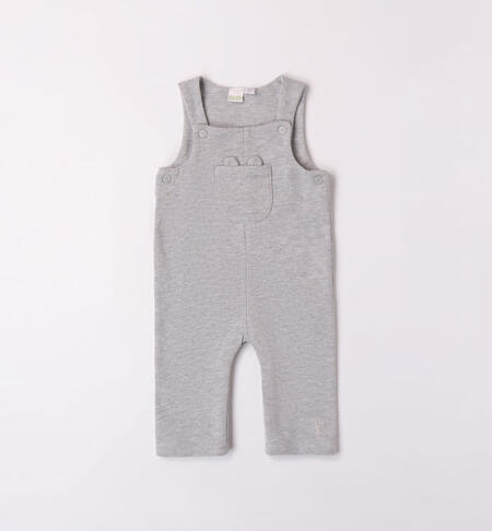 Fleece dungarees for boys GREY