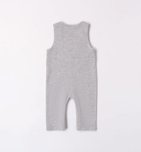 iDO fleece dungarees for boys from 1 to 24 months GRIGIO MELANGE-8992