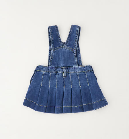 Salopette jeans per neonata STONE WASHED CHIARO-7400