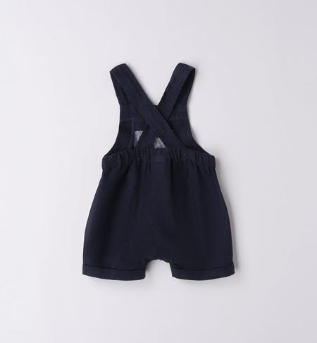 iDO linen dungarees for baby boy from 1 to 24 months NAVY-3854