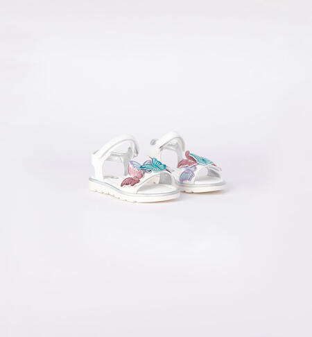 Girls' butterfly sandals BIANCO-0113