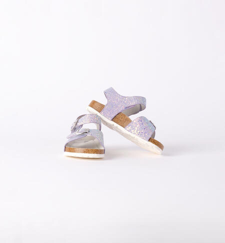 Sandalo glitter per bambina SILVER-1157