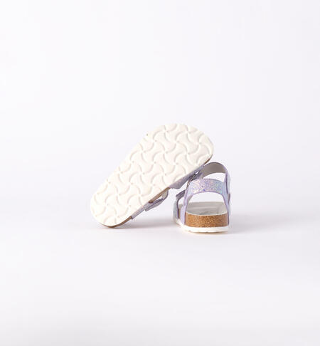 Sandalo glitter per ragazza SILVER-1157