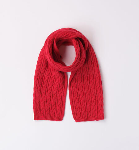 iDO knitted scarf for boys aged 9 months to 8 years ROSSO-2253