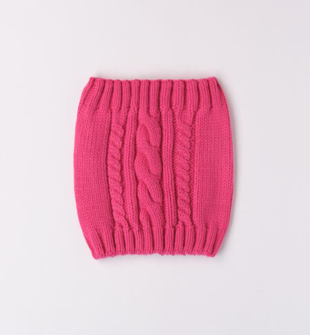 iDO knitted scarf for girls from 8 to 16 years FUXIA-2443