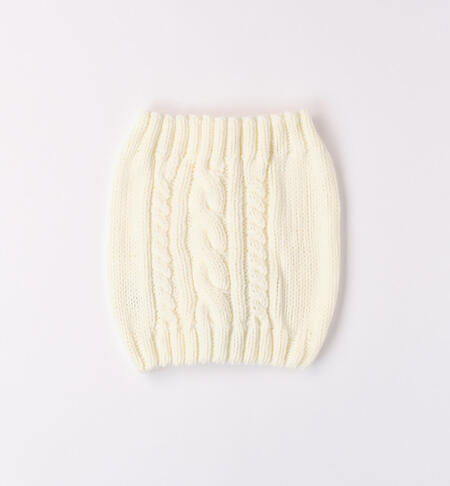 Girls' knitted scarf CREAM