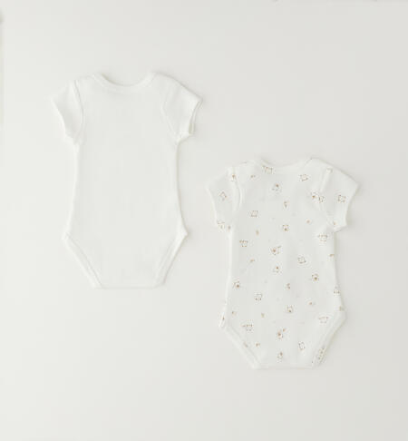 Set of 2 cotton baby bodysuits PANNA-0112