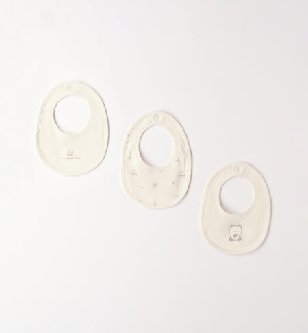 Set of newborn bibs CREAM