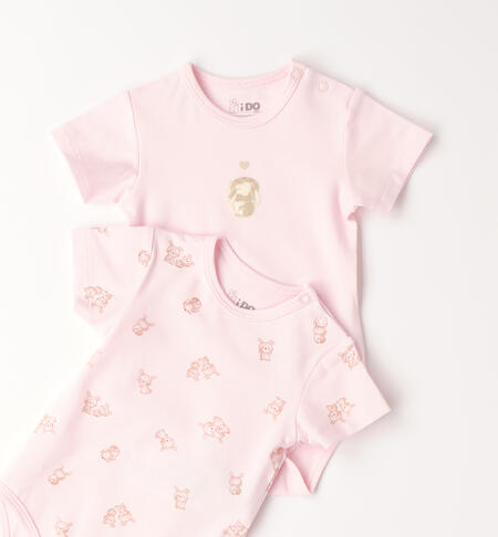 Newborn baby bodysuit set LIGHT PINK-2481
