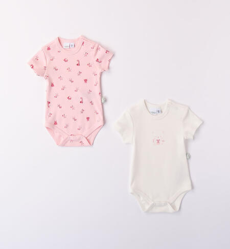 Set of baby bodysuits PINK