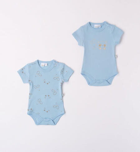 iDO set of two 100% cotton bodysuits for babies CIELO-MULTICOLOR-6K74