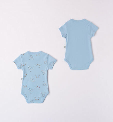 iDO set of two 100% cotton bodysuits for babies CIELO-MULTICOLOR-6K74