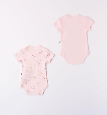 iDO set of two 100% cotton bodysuits for babies ROSA-MULTICOLOR-6K75