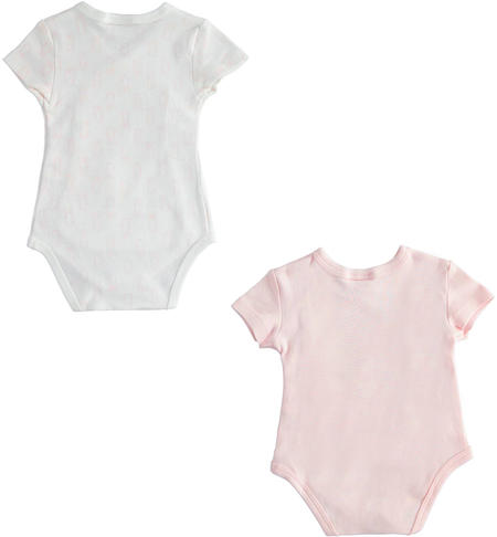 Set body neonato manica corta - da 0 a 30 mesi iDO ROSA-2512