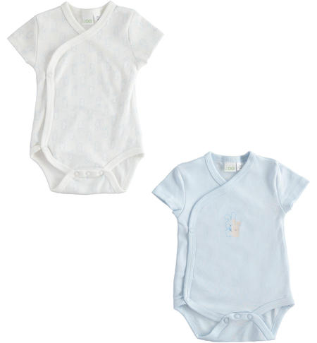 Babies short sleeve bodysuit set from 0 to 30 months iDO SKY-3871
