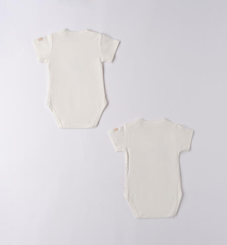 Set Body neonato manica corta PANNA-0112