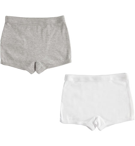 Boy¿s cotton boxer set  from 8 to 16 years by iDO BIANCO-GRIGIO-8011