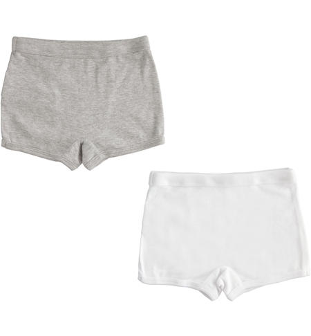 Set boxer ragazzo in cotone - da 8 a 16 anni iDO BIANCO-GRIGIO-8011
