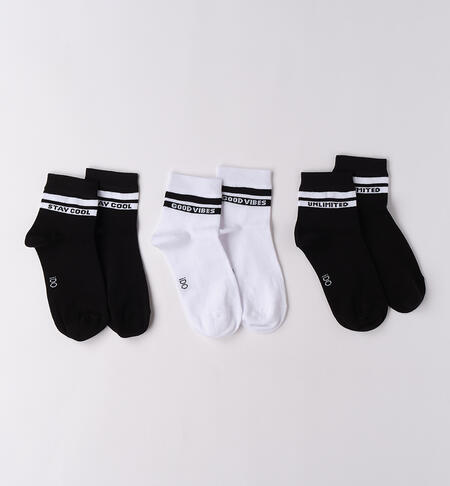 Set Calze per ragazzo NERO