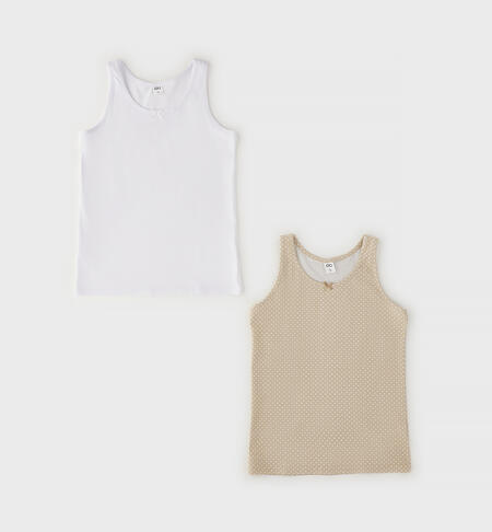 Set canottiere intime ragazza BEIGE
