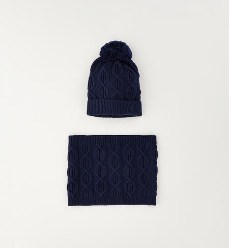 Set cappello e sciarpa bambino BLU
