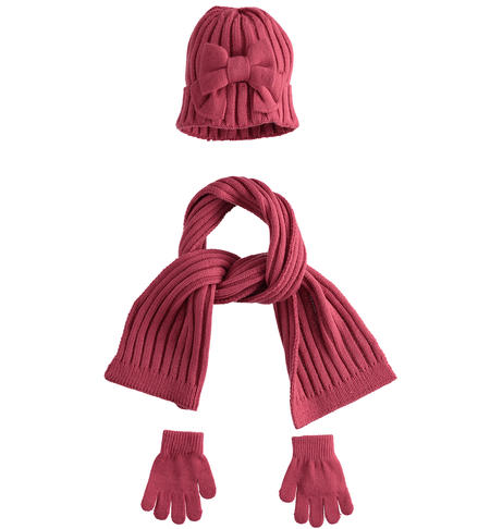Set cappello, sciarpa e guanti per bambina - da 9 mesi a 8 anni iDO SLATE ROSE-2527