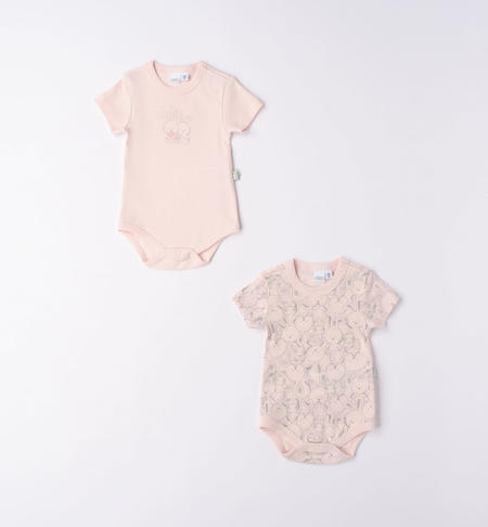 Set due body neonato manica corta da 0 a 30 mesi iDO ROSA-2512