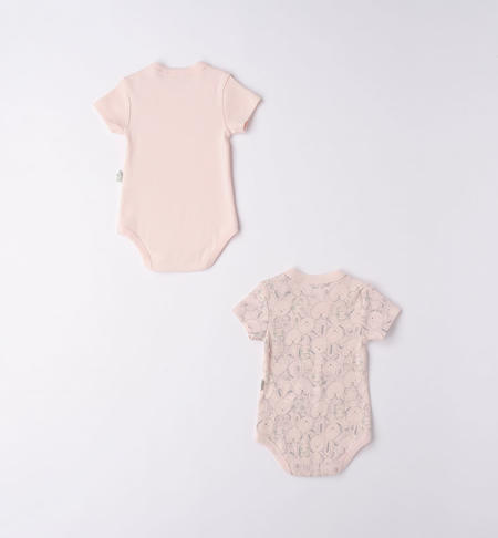 Set due body neonato manica corta da 0 a 30 mesi iDO ROSA-2512