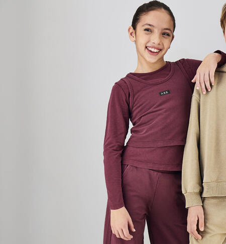 Set due pezzi ragazza ROSSO