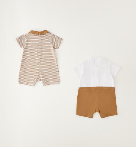 Set pagliaccetti neonato BEIGE-0729