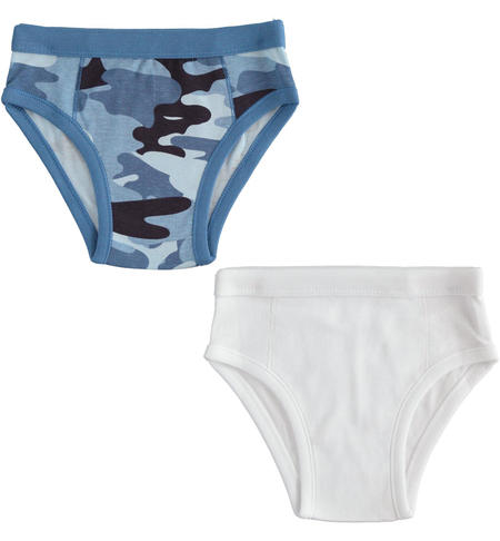 Boy¿s cotton briefs set from 8 to 16 years by iDO BIANCO-AZZURRO-8023