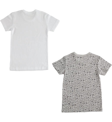Set t-shirt intima ragazzo in cotone - da 8 a 16 anni iDO BIANCO-GRIGIO-8011