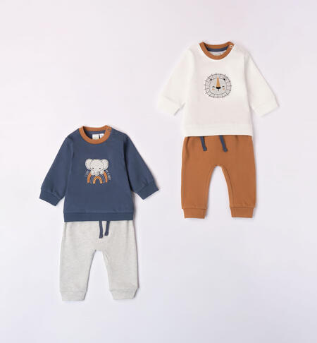 iDO two-piece heavy jersey tracksuit set for baby boys from 1 to 24 months OCRA-0812