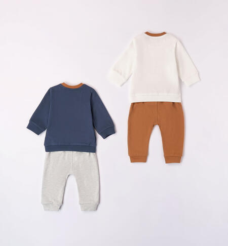 iDO two-piece heavy jersey tracksuit set for baby boys from 1 to 24 months OCRA-0812