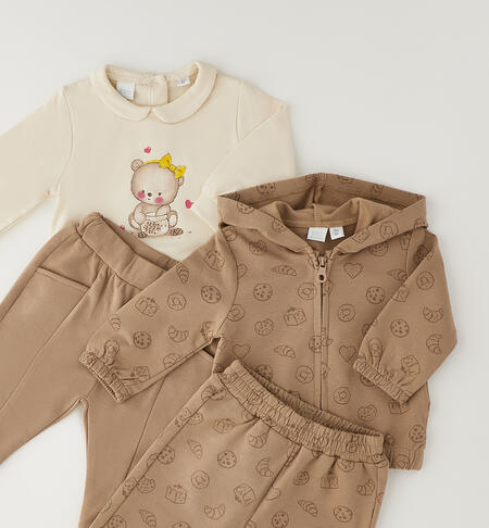 Baby girl sports tracksuit set NOCCIOLA-MARRONE-6CFH