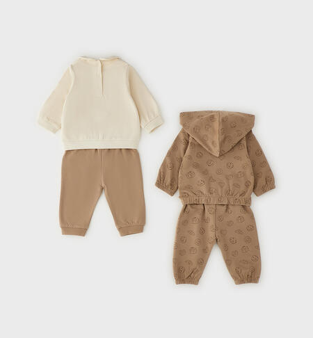 Baby girl sports tracksuit set NOCCIOLA-MARRONE-6CFH