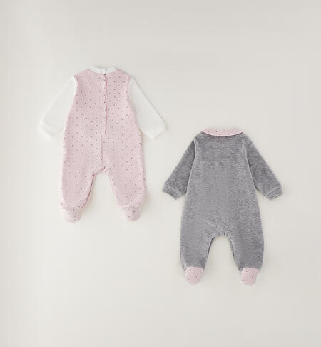 Set Tutine neonata ROSA-GRIGIO-6CEP
