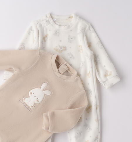 Set tutine neonato PANNA-GRIGIO-6BTG