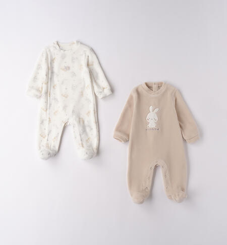 Set tutine neonato PANNA-GRIGIO-6BTG