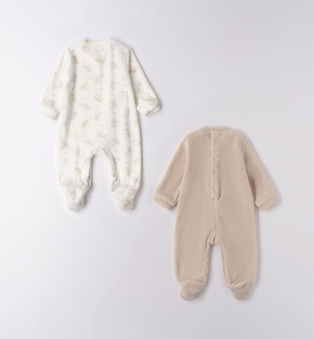 Set tutine neonato PANNA-GRIGIO-6BTG