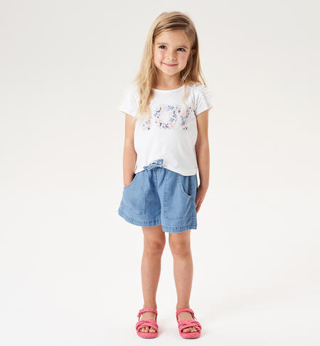 Girl's 100% cotton shorts BLUE